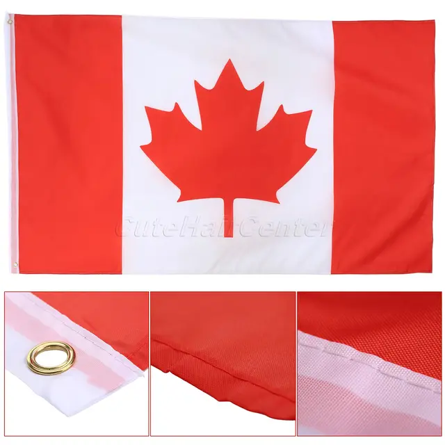 3x5 ft canadian flag polyester canada maple leaf banner indoor