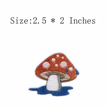 

Colorful mushroom embroidery patch 2.6"wide/cartoon patch/cloth sticking/fashion paster