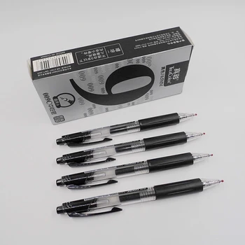 

[TrueColor] (4 Pieces/Lot) Korean School Student Stationery Black 0.5 mm Liquid Gel Ink Pens For Writing Office Supplies 009C
