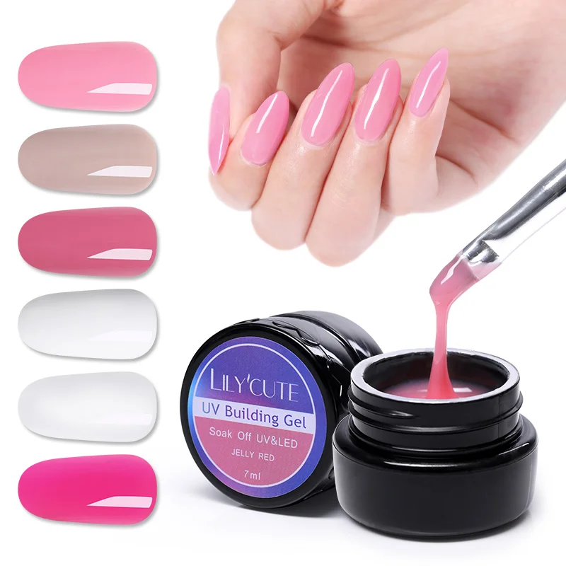 LILYCUTE 7ml Poly Extension Gel Building UV Gel Nail Finger Extension