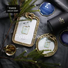 Fashion gold rope photo frame creative golden frame room wall decorations home decorations 1pc/lot Fashion gold rope photo frame creative golden frame room wall decorations home decorations 1pc/lot