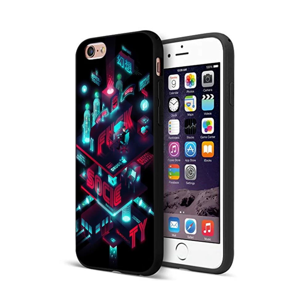 Черный чехол из ТПУ для iphone 5 5s se 6 6s 7 8 plus x 10 силиконовый XR XS 11 pro MAX Mr Robot|Бамперы| |