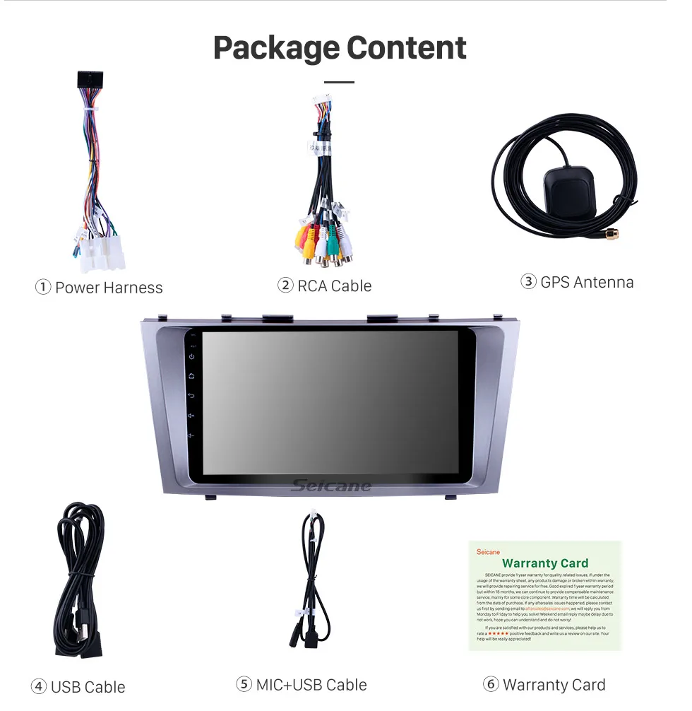 Sale Seicane 1Din Android 8.0 9" Car Radio For Toyota CAMRY 2007-2011 GPS Multimedia Player Head Unit Support Steering Wheel Control 22