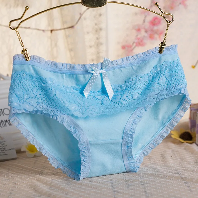 Sexy Soild Color Multi Color Women Lace Briefs Low Waist Lingerie