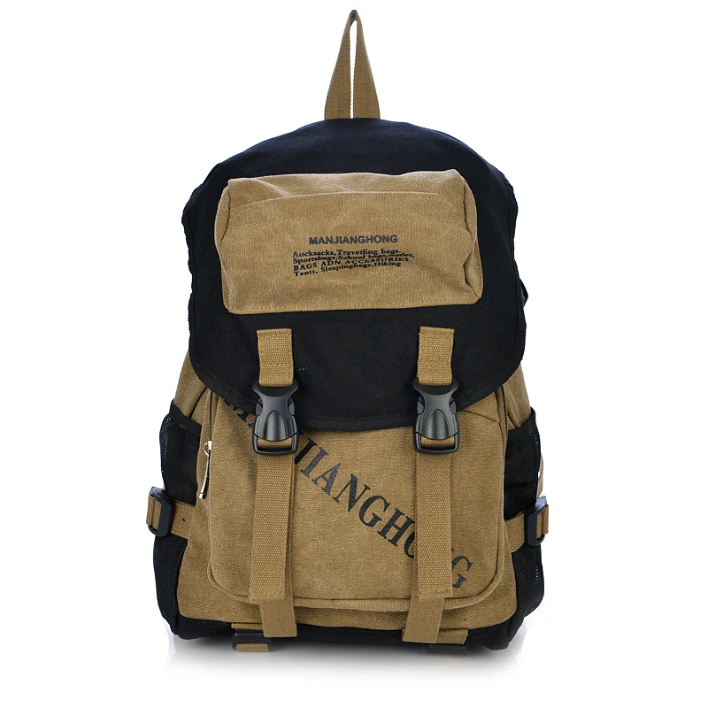 

Men's and Women's Backpack Vintage Canvas Backpack Schoolbag Male Travel Bags Large Capacity Bags Letter Printing Crossbodybags