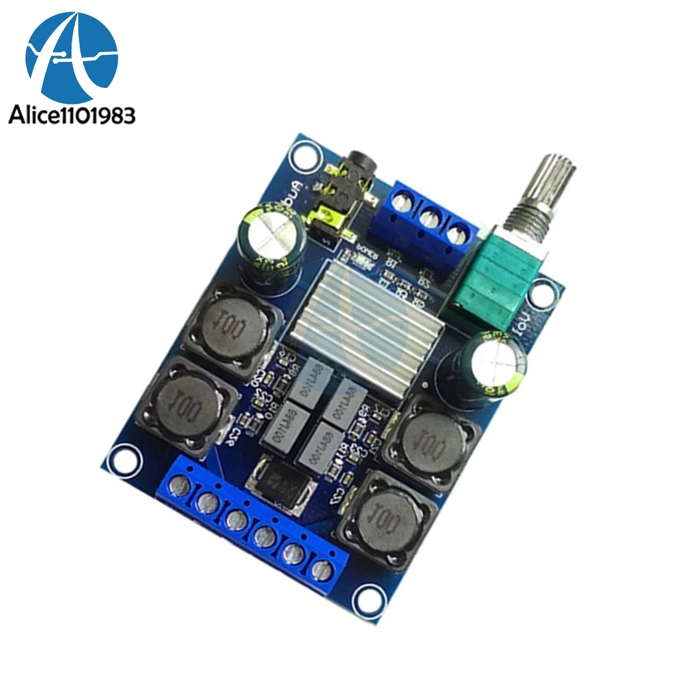 

50W x 2 TPA3116D2 Dual Channel DC 4.5-27V Digital Power Audio Music Speaker Amplifier Board Stereo High Efficiency Module