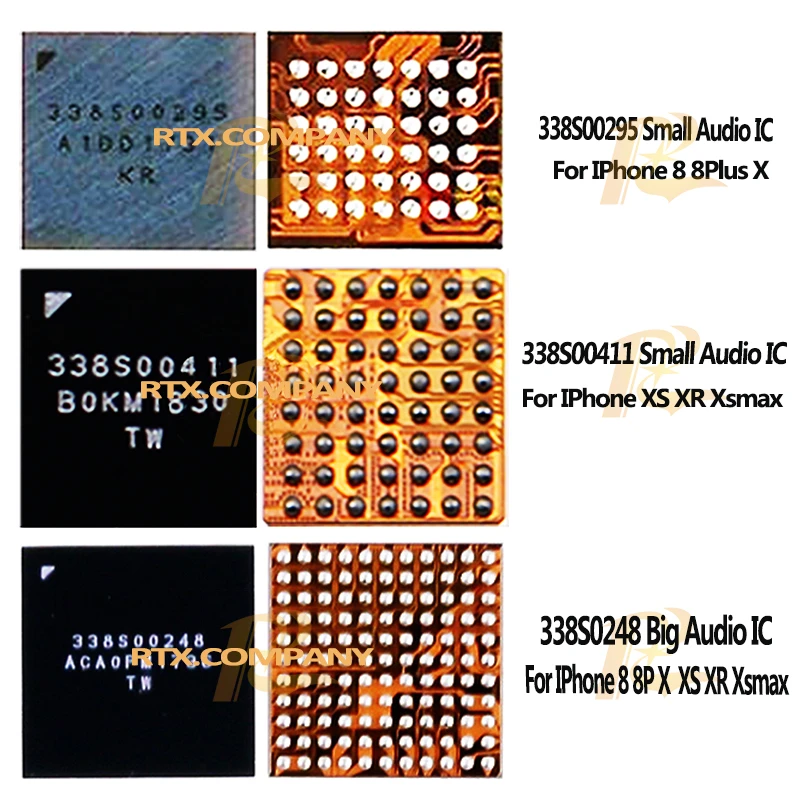 338s 338s 338s For Iphone 8 8plus Xs Xr Xsmax Audio Controller Big Small Audio Ic Microphone Sound Speaker Chip Mobile Phone Flex Cables Aliexpress