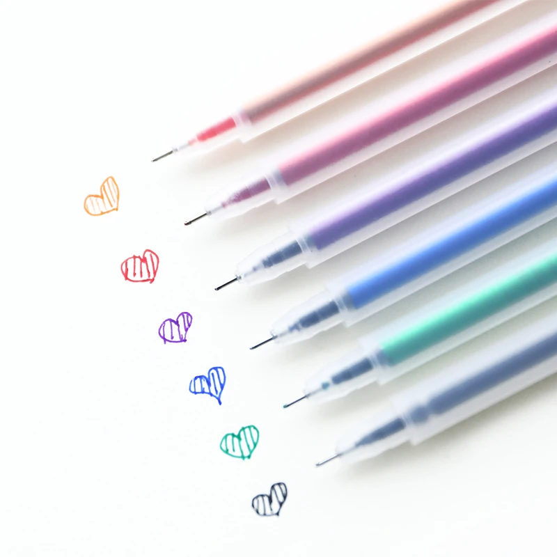 

1Pcs New Novelty Simple transparent frosted watercolour Gel Pen Ink Marker Pen School Office Supply Gift Pen E0628