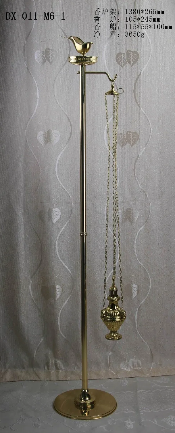 Censer Boat Incense Burner with stand hanger for Home Church Chapel DX