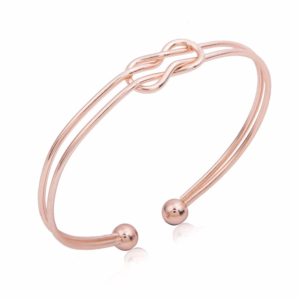 

Love Bangle Bracelet Simple Knot Cuff Bracelet Manchette Couple for Women Pulseiras Bridesmaid Jewelry Accessories Gifts