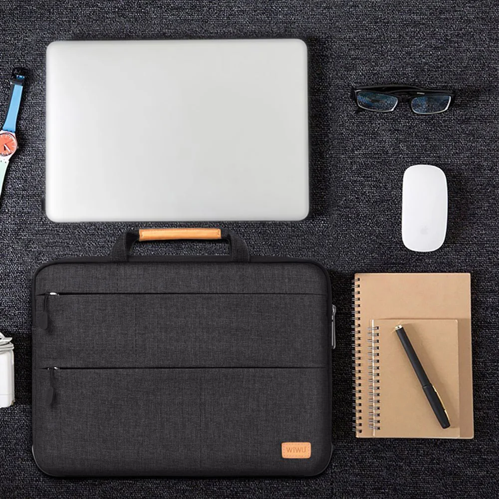 Чехол-подставка для ноутбука MacBook Pro 16, портативный чехол для ноутбука MacBook Air Pro 13 15, несколько карманов, сумка для ноутбука 13 15