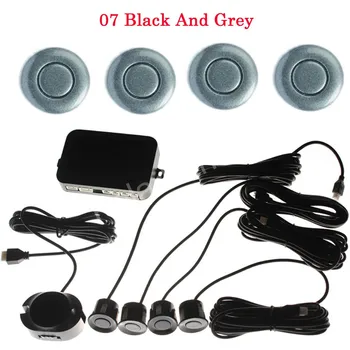 

44 colors for 12V Car Parking Sensor 4 Sensors Auto Reverse Backup Radar Detector System Kit Sound Alert Alarm Indicator
