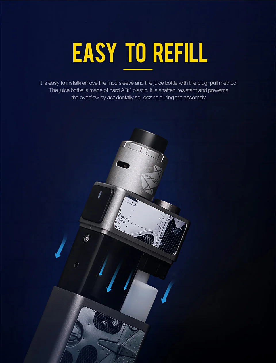 In Stock!!! UWELL 2019 New Arrival BLOCKS Kit with Squonk Mod and NUNCHAKU RDA 90W 15 ml Electronic Cigarette Vape Kit