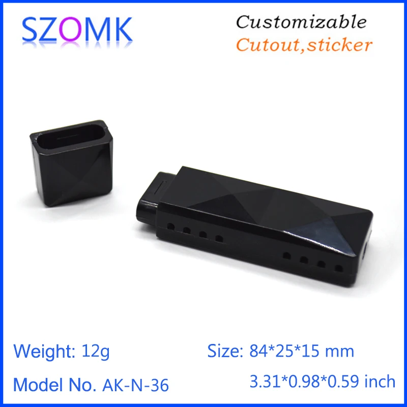 szomk plastic box for electronic project diy small usb enclosure project box plastic housing usb stick flash drive instrument case  (18)
