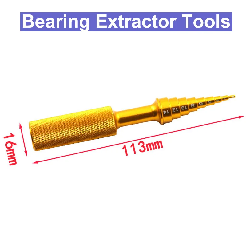 2 ~ 14 мм черный/желтый Универсальный подшипник экстрактор инструмент OD 2 4 6 8 10 12 14 мм подшипник установить Удалить инструмент для RC