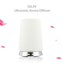 SALAV Aroma Diffuser Ultrasonic Aromatherapy Humidifier 7 LED Light Mist Maker Essential Oil Diffuse Aluminum Alloy