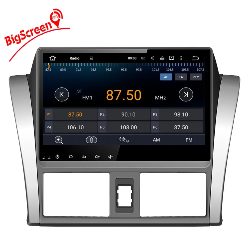 Excellent 9" Android 7.1 8.0  Car DVD Player GPS Navi For Toyota Vios YARIS Sedan 2013-2016 Auto Stereo Unit Multimedia Recoder WIFI 32GB 3