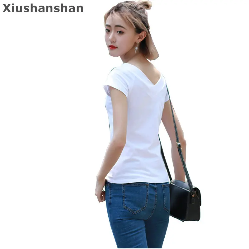 deep v t shirt for woman