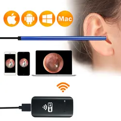 Wi-Fi осмотра уха Камера IP67 Водонепроницаемый ухо эндоскоп с 6 регулируемое светодиодное освещение для iphone IOS Android смартфон планшет