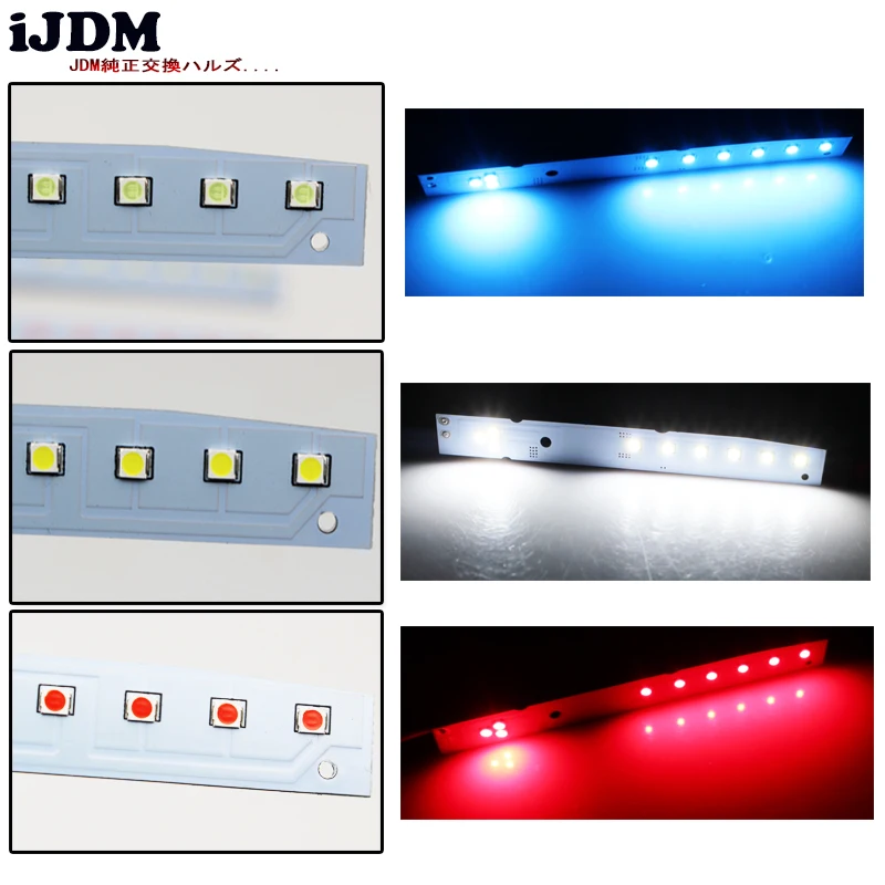 IJDM 9SMD LED-светильник в форме бровей модули для 2008-2010 BMW E60 LCI 5 серии 528i 535i 550i M5, HID соответствия ксеноновые Белый