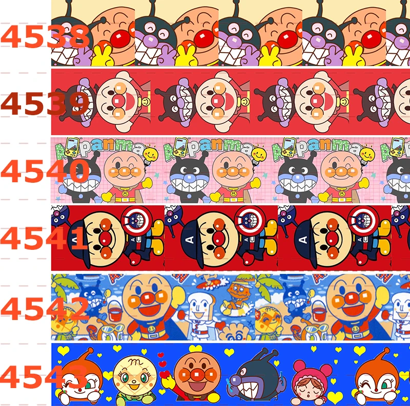 10ヤード 異なるサイズ アンパンマングログランリボン 漫画のキャラクタープリントリボン リボン Aliexpress