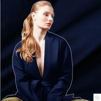 

150cm new navy blue cashmere fabric high-end autumn winter overcoat wool fabric wholesale high quality wool cloth