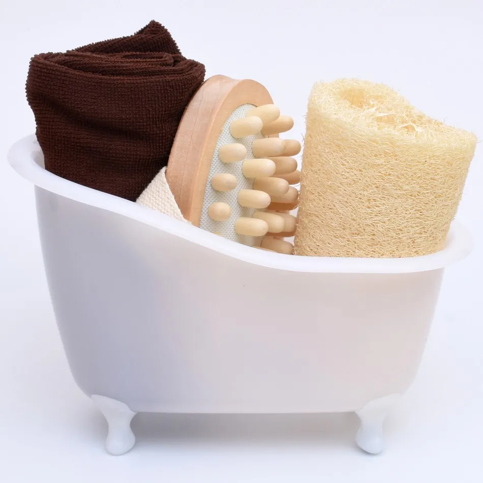 4 itemsset da bagno costume da bagno pet vasca da bagno legno minimo