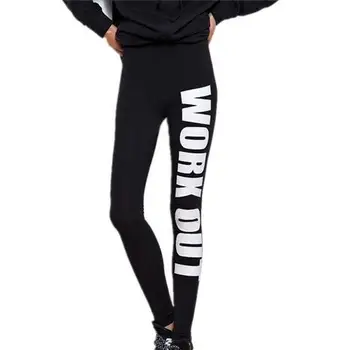 

Bohocotol S-XL 19 Colors Women's Pants Fitness Harajuku Printed Gun Work Out Black Slim Sexy Pants Women