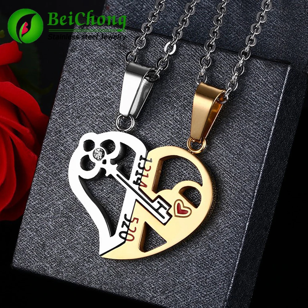 Bronze Heart Lock and Key Couples Necklace Real Working Lock - Etsy | Couple  jewelry, Jewelry sets, Couple necklaces