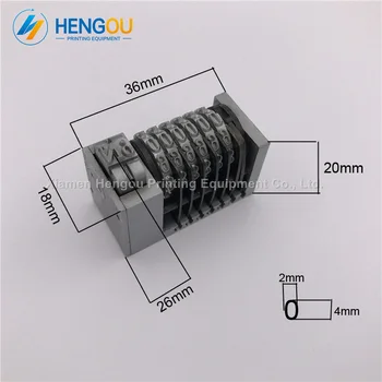 

6 digits stainless steel material 4X8 numbering machine for Flat printing machine forward