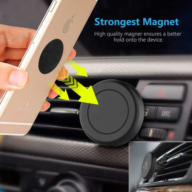 CinkeyPro Magnetic Car Phone holder for iPhone Samsung Mount Stand Air Vent Mount Mobile Phone Universal Smartphone No Ring