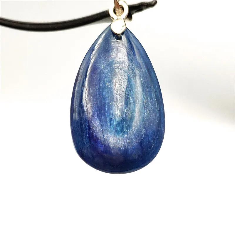 

Natural Blue Kyanite Pendant Water Drop Clear Stone 30x19x6mm Women Men Crystal Lucky Anniversary Gift Necklace Pendant AAAAA