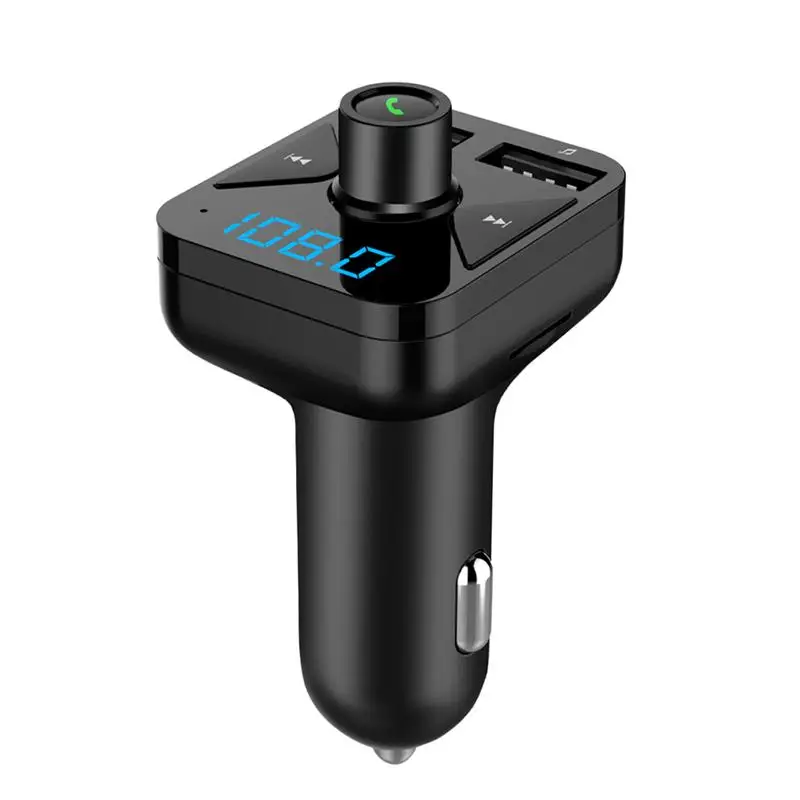 Bluetooth FM Transmitter with 3.4A Dual USB Charger Car MP3 FM