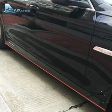 Airspeed 205CM 5D Carbon Fiber Vinyl Decals M Performance Side Skirt Sills Car Stickers For BMW