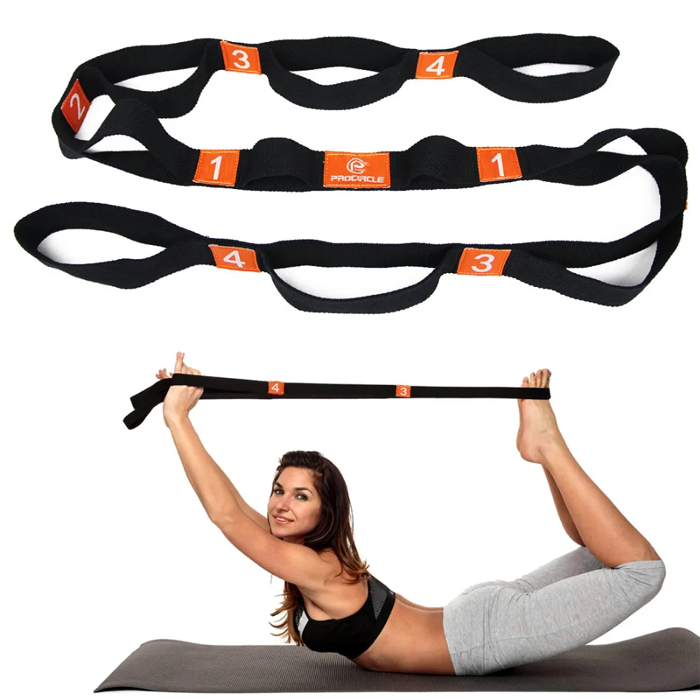 preço Yoga Estiramento Correia Elasticidade Yoga Cinta de Aperto com Vários Loops de Ioga Quente Fisioterapia Maior Flexibilidade