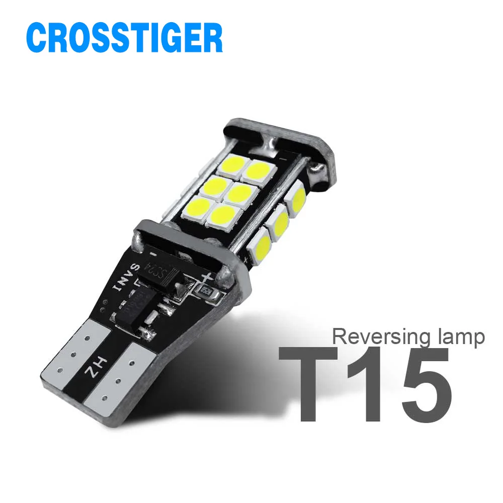 

2Pcs 1200LM T15 921 W16W LED Lamp 24 SMD 3030 Led Light Car Styling Daytime Running Lights CANBUS Error Free Reversing Light