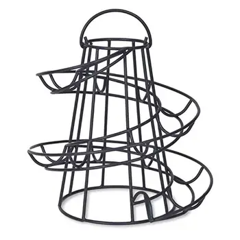 

Creative Egg Rack Spiral Egg Basket Wrought Iron Practical Multi-purpose Rack Storage Kitchen Appliances