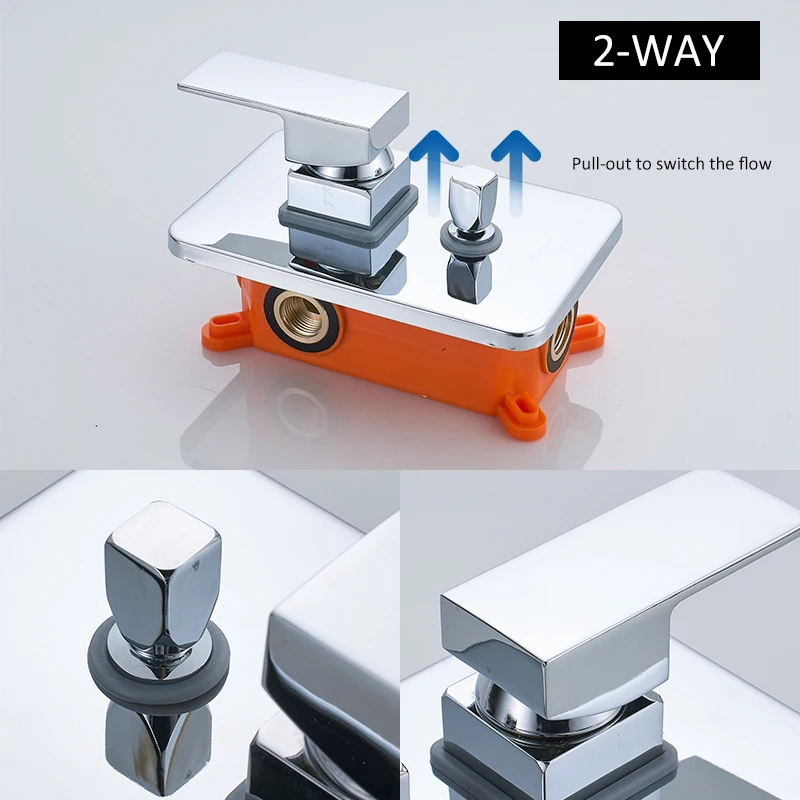 quyanre wanfan embedded box shower faucet mixing valve 2 way 3 way shower faucet mixer hot cold mixer tap bathroom shower faucet accessory2