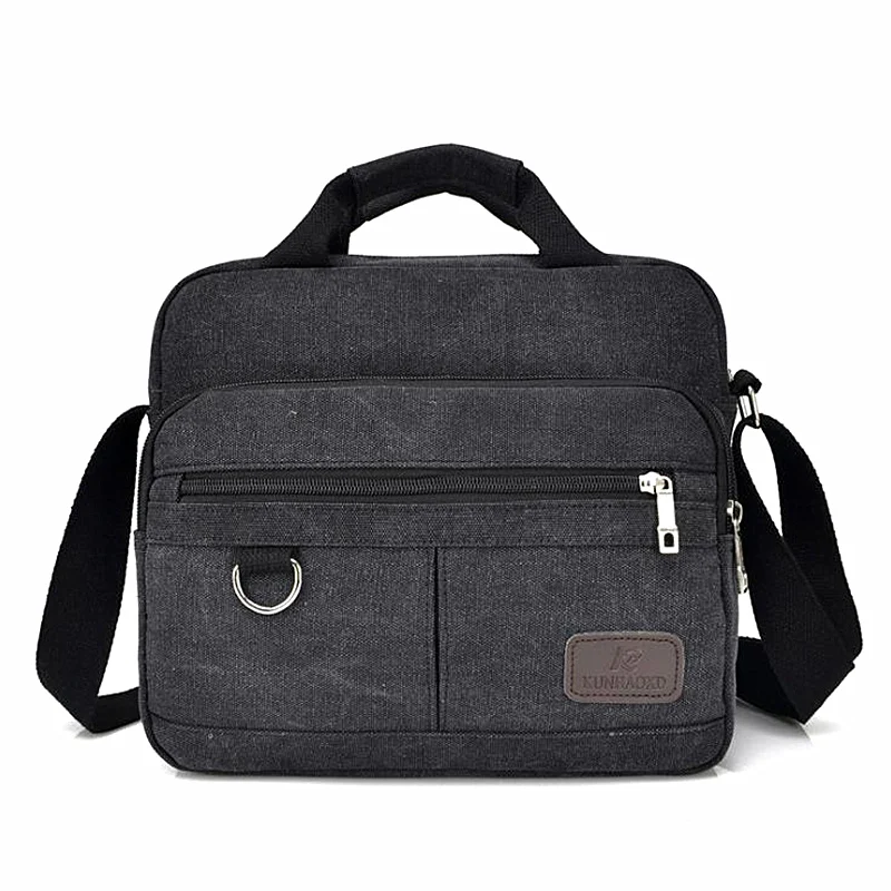  High Quality Men Shoulder Bag Fashion Canvas Multi-function Handbag Totes Vintage Male Travel Bags  - 32905739597