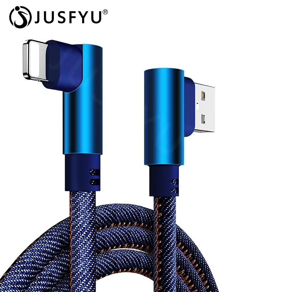 

2M Micro USB Cable 2.4A Fast Charger USB Type C Cord 90 degree elbow Nylon Braided Data Cable For iPhone X Samsung Android Phone