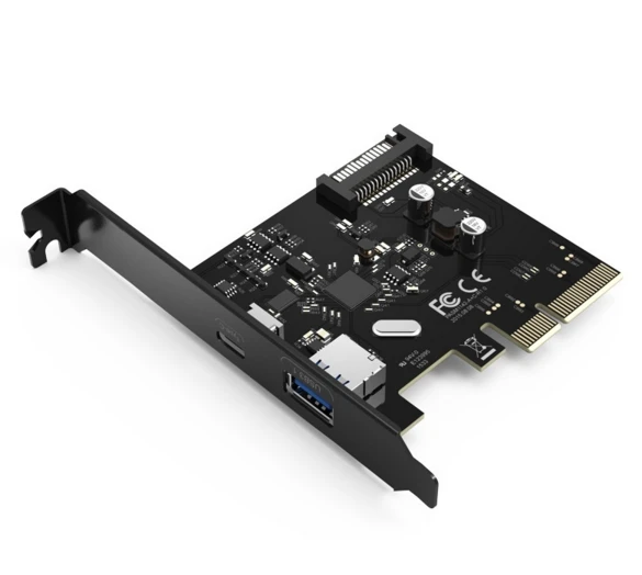 Настольный ПК материнская плата PCI-E к USB3.1 type-c Двухпортовая плата расширения pcie 4x к usb 3,1 type-A адаптер SuperSpeed 10 Гбит/с