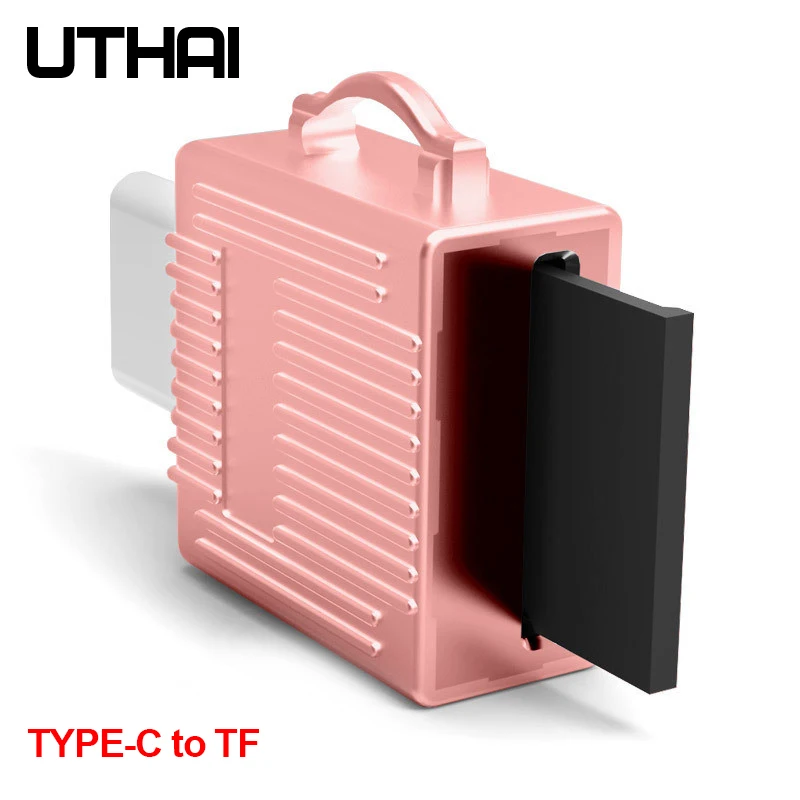 UTHAI C07 mini type C usb3.1 Micro SD TF кардридер для Macbook или смартфона с интерфейсом type c