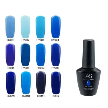 

Wholesale 12pcs New Classical Sexy Blue Ocean Seria Nail Polish Luxury Nanometer Nail Art Polish 15ml Soak Off Color Gel Polish