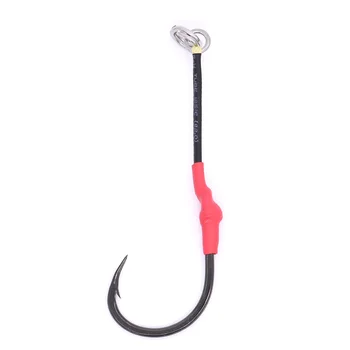 

CASTFUN Mustad Assist Hook 3/0 5/0 7/0 8/0 9/0 High Carbon Steel Slow Jig Hook Kevlar Line Solid Ring Split Ring Hook Fishing 4p