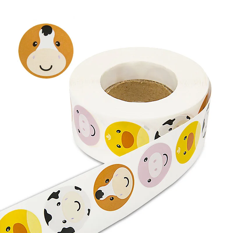 Four Animals Round Stickers 500 Labels Per Roll Cute For Seal Adhesive Sticker Scrapboking Children Diy Decorate huismerk kopen in de aanbieding Four Animals Round Stickers 500 Labels Per Roll Cute For Seal Adhesive Sticker Scrapboking Children Diy Decorate huismerk kopen in de aanbieding
