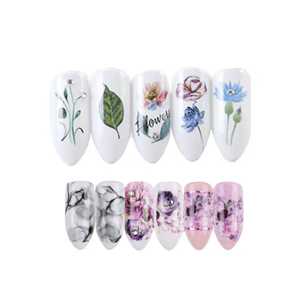 2019 Новый 24/40 листов с ногтей наклейки экологические Nail Art Наклейки полное украшение для ногтей DIY ногтей кончиком инструменты