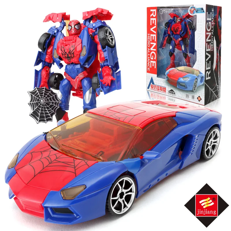 

Transformed toy Diamond 5 Steel Spider Captain, Man-Made Transformed Auto Robot Model Doll Boy