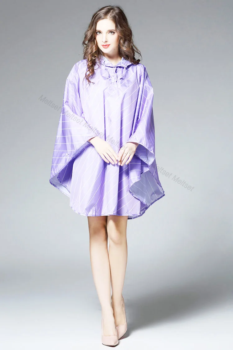 purple raincoat