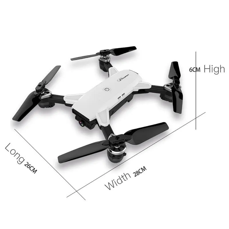 Квадрокоптер JDRC JD 20 JD20 Wi Fi FPV с широкоугольной камерой 2 Мп режим высокой фиксации
