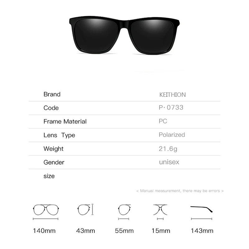 HEITHION Brand Unisex Aluminum Legs Square Men's Polarized Sun Glasses Fashion  Eyewears Accessories Sunglasses For Men